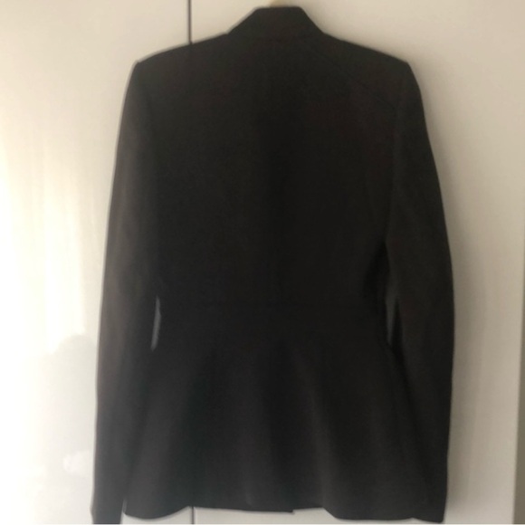 BALENCIAGA Black/Brown Wool Twill Blazer Jacket - Picture 2 of 12